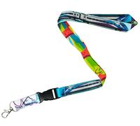 Tigoli British Rail Train Transpennine Hills Lanyard | Colourful Railway Map Design | 57cm Polyester Neck Strap with Detachable Keychain