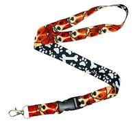 Tigoli Cartoon Dog Pattern Lanyard Cute Puppy And Paw Print Neck Strap With Detachable Buckle And Metal Lobster Clasp For Keys ID Badges And Phone Holder