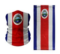 Tigoli Costa Rica Flag & National Emblem - Multifunctional Neck Gaiter, Lightweight and Breathable Face Cover for Outdoor Activities, Sports, and Cultural Events