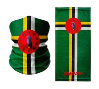 Tigoli Dominica Flag Design - Multifunctional Neck Gaiter | Lightweight & Breathable Face Cover for Outdoor Activities, Travel, Sports & Festivals