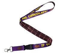 Tigoli “If You Can Read This, Bring Me Chocolate” Lanyard - Funny Gift for Chocolate Lovers | Purple Candy Bar Design with Detachable Clip & Metal Hook | Perfect for Work, School, or Everyday Use