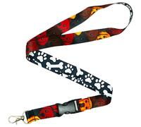 Tigoli Labrador Dog Print Lanyard Cute Puppy Pattern Neck Strap With Paw And Bone Design Reverse Detachable Buckle And Metal Lobster Clasp For Keys ID Badges And Phone Holder