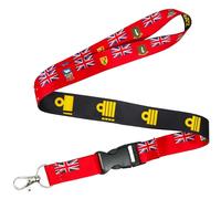 Tigoli Merchant Navy Lanyard - Commonwealth Flags & Naval Officer Ranks Design - 57cm Premium Polyester Neck Strap with Quick Release Buckle & Metal Hook for Keys, ID & Passes - Maritime Gift
