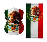 Tigoli Mexico Flag Design - Multifunctional Neck Gaiter | Lightweight & Breathable Face Cover for Outdoor Activities, Travel, Sports & Festivals