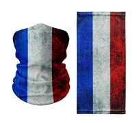 Tigoli Multifunctional Neck Gaiter with Distressed French Flag Design - Lightweight, Breathable, and UV-Resistant Face Cover for Outdoor Activities, Sports, and Everyday Use