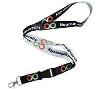 Tigoli Neurodiversity Awareness Lanyard - Infinity Symbol Detachable Keychain Metal Clip | ADHD Double Infinity Dyslexia Tourettes Epilepsy Autism Support