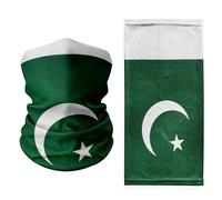 Tigoli Pakistan Flag Neck Gaiter - Premium Breathable Face Cover Featuring Crescent and Star Design - Lightweight Outdoor Scarf for Cultural Pride, Daily Wear, and Advocacy