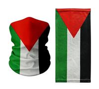 Tigoli Palestine Flag Neck Gaiter - Lightweight Breathable Face Cover with Red, Green, White, and Black Colors - Cultural Symbol Head Wrap for Advocacy, Outdoor Wear, and Statement Fashion