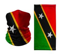 Tigoli Saint Kitts and Nevis Flag Design - Multifunctional Neck Gaiter | Lightweight & Breathable Face Cover for Outdoor Activities, Sports, Travel & Festivals