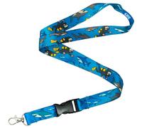 Tigoli Shark And Scuba Diver Pattern Lanyard Ocean Themed Marine Life Print Neck Strap With Detachable Buckle And Metal Lobster Clasp For Keys ID Badges And Phone Holder