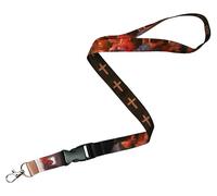 Tigoli The Last Supper Lanyard - Religious Art Design - 57cm Premium Polyester Neck Strap with Cross Pattern, Quick Release Buckle & Metal Hook for Keys, ID Cards & Passes - Christian Gift