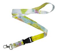 Tigoli World Map Lanyard - Geography & Travel-Inspired Design | Colourful Globe Map Print with Detachable Clip & Metal Hook | Perfect for Teachers, Travellers, Students & Explorers