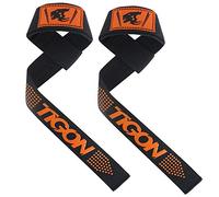 TIGON Weight Lifting Straps for Gym, Heavy-Duty Wrist Support for Deadlifts, Powerlifting, Bodybuilding, Strength Training, Non-Slip Bar Grips, Cotton Webbing Wraps
