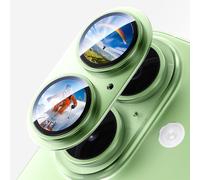 Tigowos Camera Lens Protector for iPhone 17 6.3"（2025）-Single Piece,Ultra Thin Aluminum Alloy Frame,9H Dual-Strength Glass with 99% AR Light Transmittance,Case Friendly, Light Green