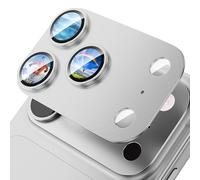 Tigowos Camera Lens Protector for iPhone 17 Pro 6.3"（2025）-Single Piece,Ultra Thin Aluminum Alloy Frame,9H Dual-Strength Glass with 99% AR Light Transmittance,Case Friendly, Silver