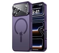 Tigowos Magnetic for iPhone 17 Pro Case Fits MagSafe Camera Len Protector*1 16FT Drop Resistant Matte Skin Feeling Back Cover Shockproof Slim Fit for iPhone 17 Pro Phone Case 6.3 inch，Deep Purple