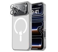 Tigowos Magnetic for iPhone 17 Pro Max Case Fits MagSafe Camera Len Protector*1 16FT Drop Resistant Matte Skin Feeling Back Cover Shockproof Slim Fit for iPhone 17 Pro Max Phone Case 6.9 inch,Grey
