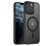 Tigowos Magnetic Guardian Designed for iPhone 11 Pro Case [10FT-Grade Drop Tested & Compatible with MagSafe] Slim Translucent Matte Case for iPhone 11 Pro Phone Case (5.8"), Black