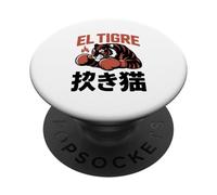 Tigre Tiger Manga Streetwear Graphic Urban Maneki Neko PopSockets Adhesive PopGrip