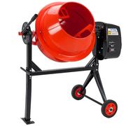 TIGREN 550W Electric Cement Mixer Capacity, Portable Heavy Duty and Easy Load with Stand and Tilt Drum, Concrete Mixer Mortar Concrete Mixing Machine with Wheels (115 Litre)