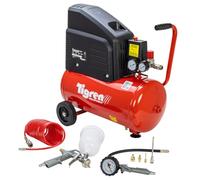 TIGREN Air Compressor Oil-Free Direct Drive with 7 Piece Kit, 230V 24L 2hp 1.5kW 116psi 8CFM