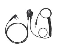 Tigrett Outdoors SMC Push-to-Talk Cable w/ 3.5mm Audio Cable Adapter for Kenwood K1 Radios Including Baofeng UV5R - PTT for Electronic Earmuffs - Hook and Loop Upgrade for Plate Carriers