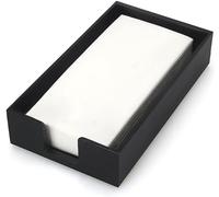 Tihau Acrylic Guest Towel Napkin Holder (Black, 5.5x9.5x2 inch)