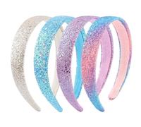 Tihebax Headbands for Women Girls Glitter Purple Blue Headband Women Girls Sparkly Headband Rose Gold Hair Band for Girl Headbands Bling Head Bands Hair Accessories for Party Holiday Back to School