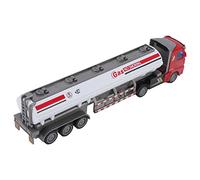Tihebeyan 1/48 Semi -Mounted Heavy Discussion Construction Toy for Children and Enthusiastic ABS Material with Durable Wheels (Flat Head Pull Back Oil Tanker)