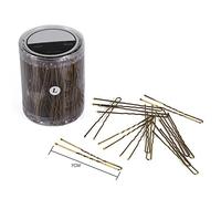 Tihebeyan 300PCs Long -lived, Wavy and -shaped Hairpin Clips for the Hairdresser Black Gold haired Handle Styling Tools for Salon Metal 6 Types (L)