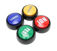 Tihebeyan 4Pcs Dog Talking Buttons with Pre-recorded Sound Effects, Ideal for Training Pets, Small Size and Easy to Carry, ABS Material