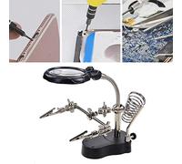 Tihebeyan Adjustable LED Lamp Magnifier Professional Tool for Welding and Modelling with Table Lamp Function for DIY Enthusiasts Environmental Material