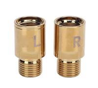 Tihebeyan Bike Pedal Extender Shaft Pedal Extensions Spacers 20mm Extension Length Ti Alloy Protective for Mountain Bike Road with Left Right Shaft Design (Gold)