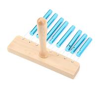 Tihebeyan Bright Aluminum Alloy 8-Tone Chimes, Kids Aluminum Alloy Bell Tube Orff Percussion Toy, Educational Toy,Colorful Options, Professional Design, Safe Material, for Children's Early (Blue)