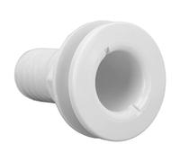 Tihebeyan Exquisite 1-1/2 Inches Through the Hull Adjustment - Straight Hose Adapter Impact Resistant for Ships - Essential Marine Connector for Navigation Enthusiasts (White)