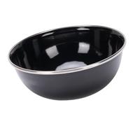Tihebeyan Glossy Finish Retro Charm Lightweight and Portable 450ml Enamel Bowl with Stainless Steel Rim, Food-Safe Enameled Surface for Camping and Backpacking Cookware