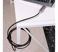 Tihebeyan Laptop Computer Lock Safety Cable with a 4 -digit Password, Thick Aluminum Alloy, Ecological Braided Steel, Counteract Computer Devices Locking, Easy Installation