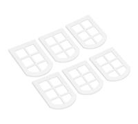 Tihebeyan Miniature Wooden Window Exquisites Design for Dollhouse Decoration 6PCs Tiny Wooden Window Models for 1:12 Doll House Furniture Scale