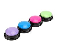 Tihebeyan Multifunctional Sound Recording Buttons for Dog Cats, 4pcs Discussion Discs to Show Commands Easily, Purple//dark Blue
