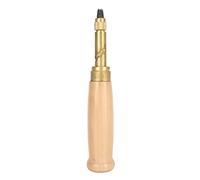 Tihebeyan Premium Material Screw Hole Punch with 5 Pointed Wooden Handle Japanese Screw Punch Ideal for Leather Craft and Felt Press