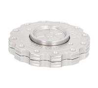Tihebeyan Round Sliding Toys at The Silent Rotating Upper Part of Autism Anxiety and Lighting, Stainless Pocket Steel for Unfavorable Relaxation (Silver)