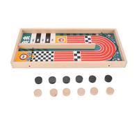 Tihebeyan Table Hockey Game Dual Player Wooden Game for Kids & Adults Compact Desktop Hockey with Beech Wood Tracks for Indoor Family Fun