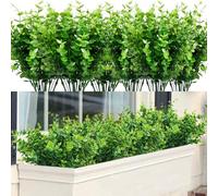 TIHEDES 12 Bundles Artificial Plants Indoor and Outdoor, False Shrub, UV Artificial Plants, Plastic Plants,Pseudo Plant (TYPE D)
