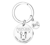 Tihnvk 11 Year Wedding Anniversary Keyring Gifts for Him Her Funny 11th Anniversary Keyring for Women Men Couples Gift for Husband Wife Christmas Birthday Gifts for Couple