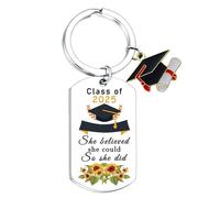 Tihnvk 2025 Graduation Gift for Classmates Class Of 2025 Keychain for Women Inspirational Graduation Gifts for Daughter High School College Graduate Gift for Students