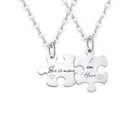 Tihnvk 2Pcs Lesbian Necklace Set Anniversary Presents For Lesbian Couples Valentine's Day Gift For Lesbian Girlfriend Necklace For LGBT Birthday Gift