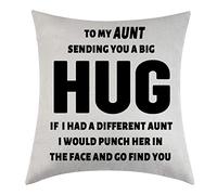 Tihnvk Aunt Gifts From Nice Nephew Sending You A Hug Cushion Cover Birthday Gifts Thanksgiving For Auntie Appreciation Presents