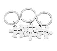 Tihnvk Best Friends Keychains Sisters Friends Gifts Keychain for Friendship Christmas Birthday Gift for Sisters We Will Always Be Connected