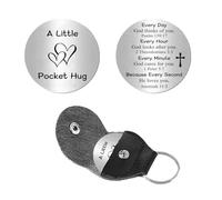 Tihnvk Christian Bible Verse Pocket Hug Religious Gifts Bible Verse Keychain Faith Based Gift Christmas Birthday Gifts for Christian