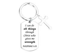 Tihnvk Christian Gift for Women Inspirational Bible Verse Keyring Religious Gifts for Women Men Communion Presents Easter Gifts